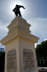 Ponce de Leon statue in San Juan, Puerto Rico