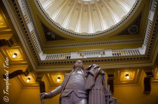 Stature of George Washington at Virginia Capitol 