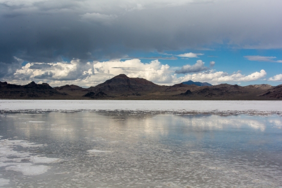 Water reflecing the sky, Bonneville Salt Flats, Utah