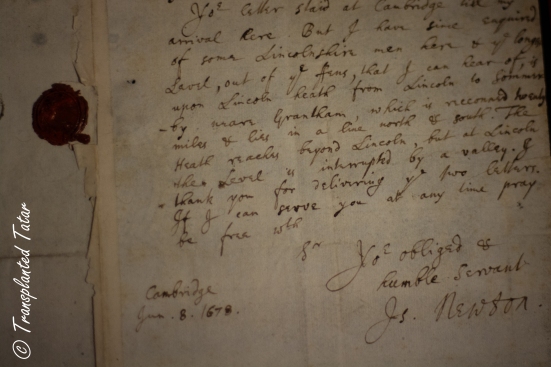 Sir Isaac Newton's signature, Huntington Library