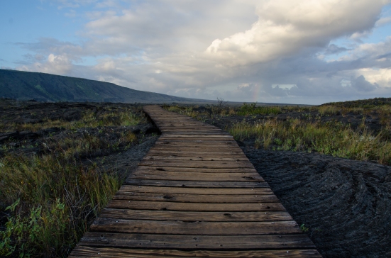 Boardwalk through Petroglyphs, Hawai'i Volcanoes National Park 