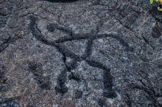 Petroglyph, Hawai'i Volcanoes National Park 