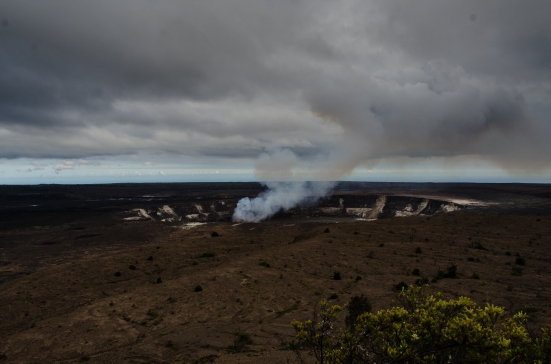 Halemaumau Overlook view of Pele's home, Hawaii Volcanoes National Park
